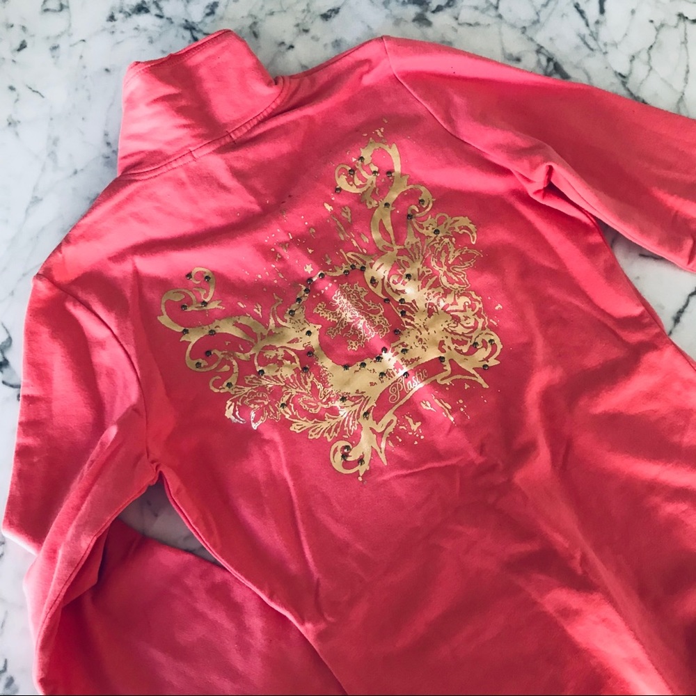 NEW Coral Zip Up with Gold Details - Picture 16 of 16